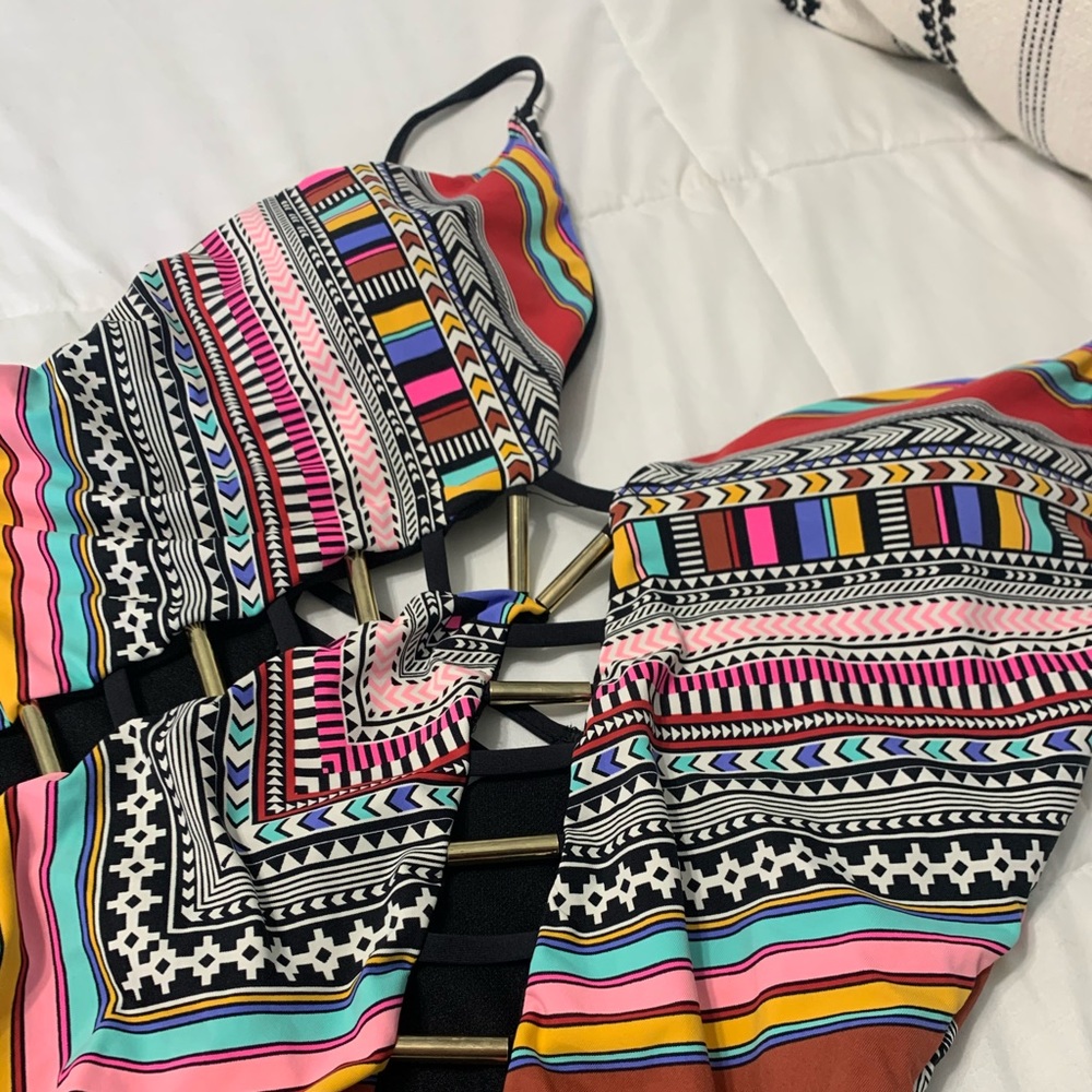 Aztec / Boho Style One Piece SwimSuit